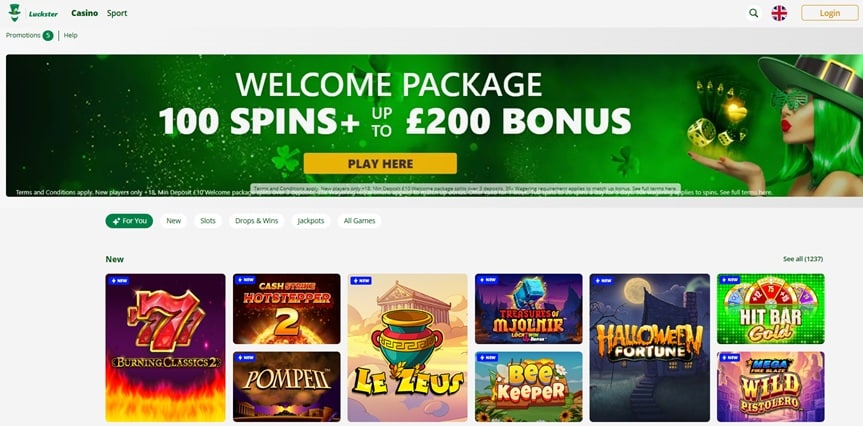 Luckster Casino sister sites website