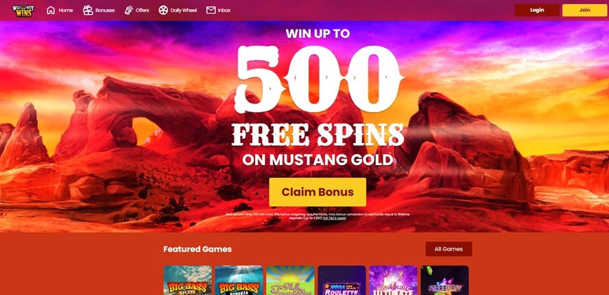 Wild West Wins sister sites website