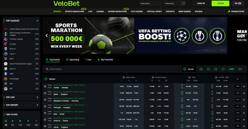 Velobet sister sites sportsbook