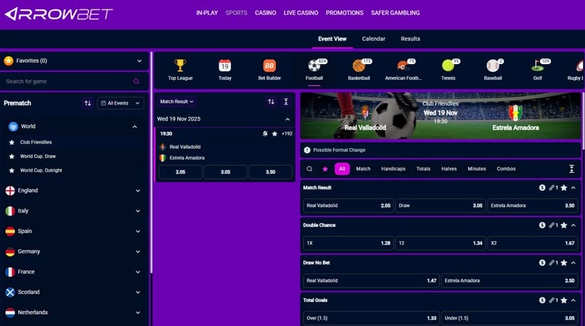 Arrowbet sister sites website