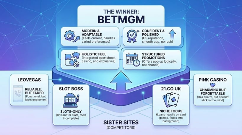 BetMGM sister sites compared