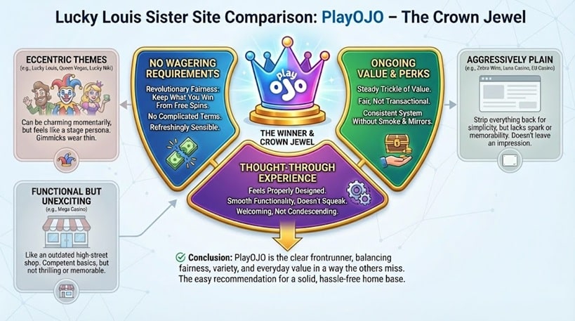 Lucky Louis sister sites compared