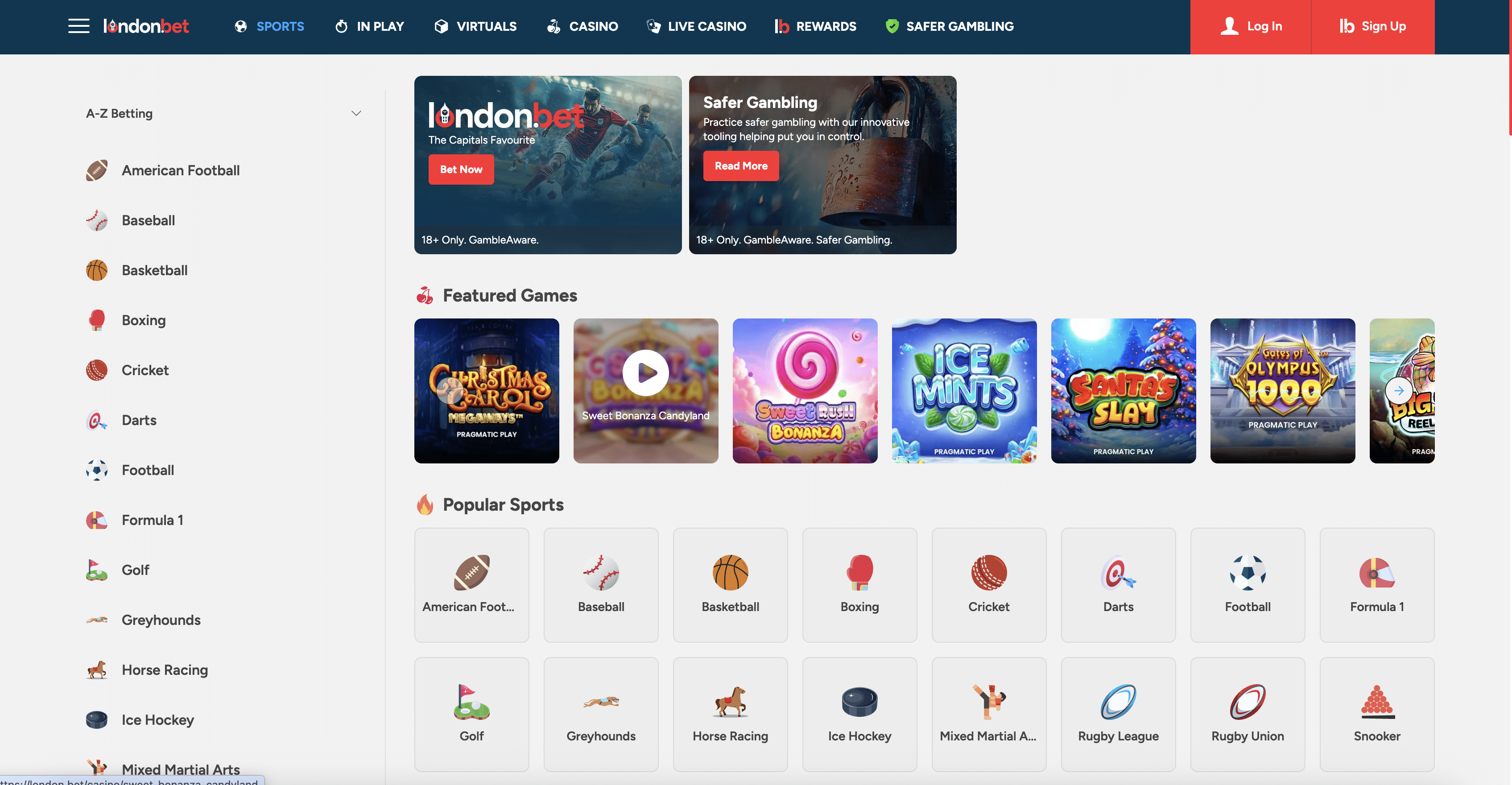 londonbet screenshot